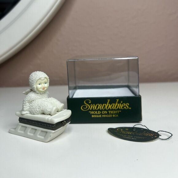 3/$20 Snowbabies Hold on Tight Hinged Box - Picture 2 of 13